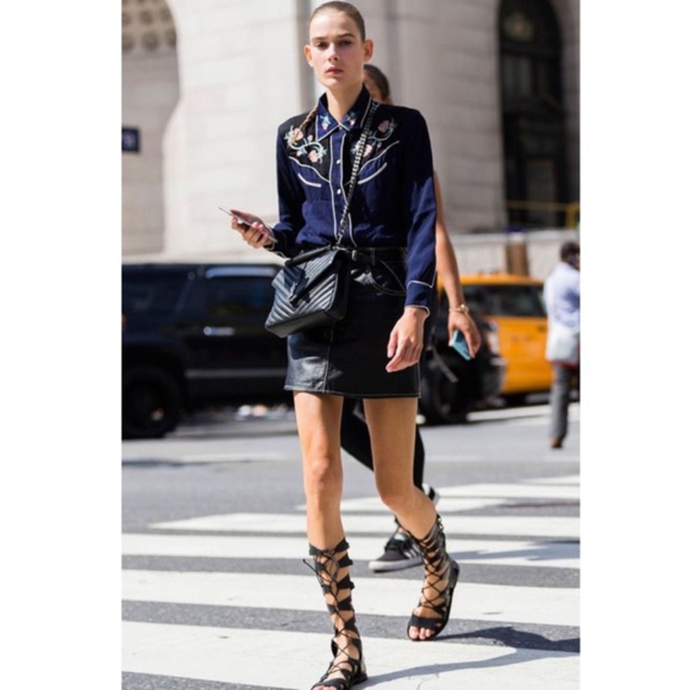 Black gladiator sandal